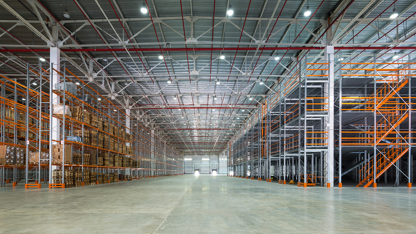 Storage space in a warehouse